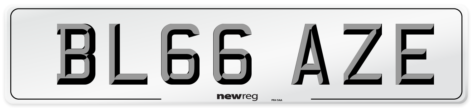 BL66 AZE Number Plate from New Reg